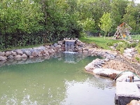 Waterfall and swimming lagoon...complete
